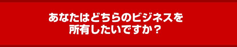 あなたはどちらのビジネスを所有したいですか？