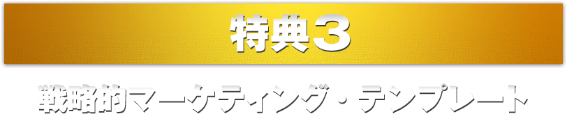 特典3.戦略的マーケティング・テンプレート