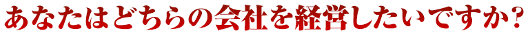 あなたはどちらの会社を経営したいですか？