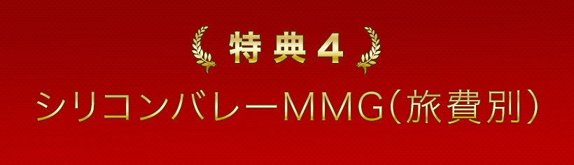 特典４．シリコンバレーMMG（旅費別）